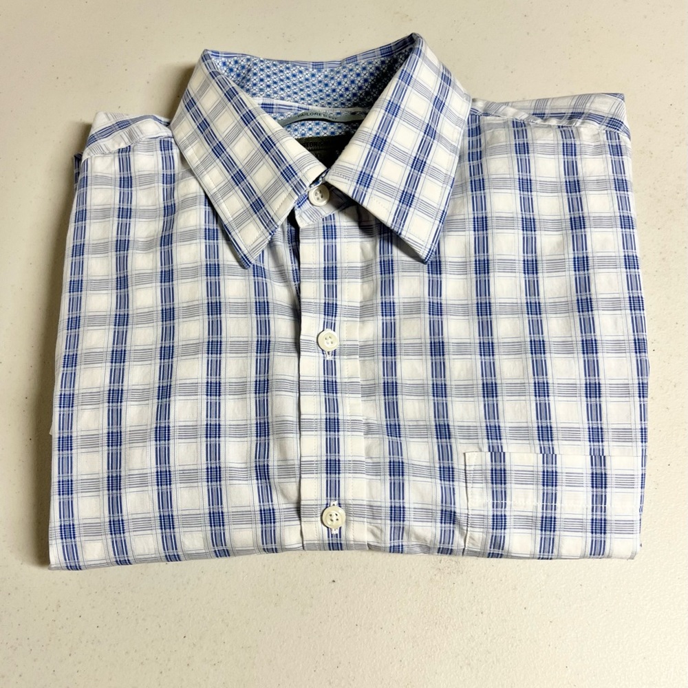 Johnston & Murphy Men’s Tailored Fit Button Down Shirt Size XL